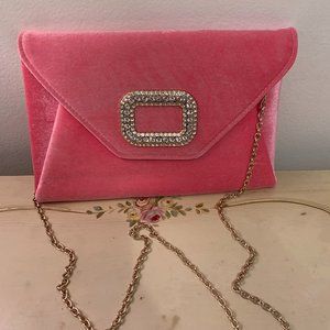 Glamorous velvet vintage rhinestone purse